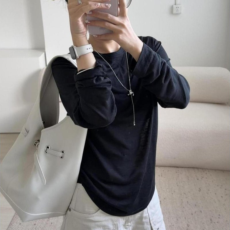 حقيبة دلو باللون الأبيض الكريمي - Image 3