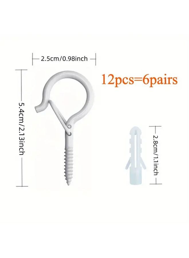 12pcs S Hook Outdoor Reinforced Screw Hanging Rack Multi Purpose Fasteners - Image 1