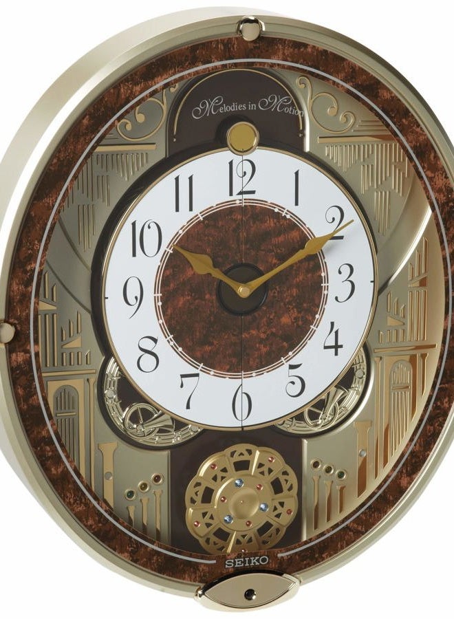 Seiko سايكو ساعة حائط ألحان متحركة، قرون فرنسية ذهبية - Image 1