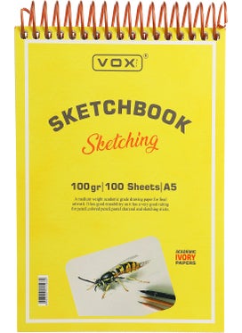 Vox Art 100 gr Sketch Drawing Book A5 100 Sheets Ivory Paper  - Image 1