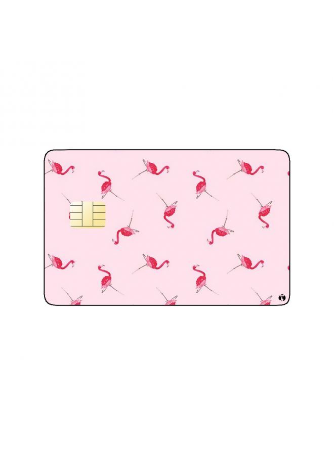 RKN PRINTED BANK CARD STICKER Beautiful Flamingo Drawing - Image 2