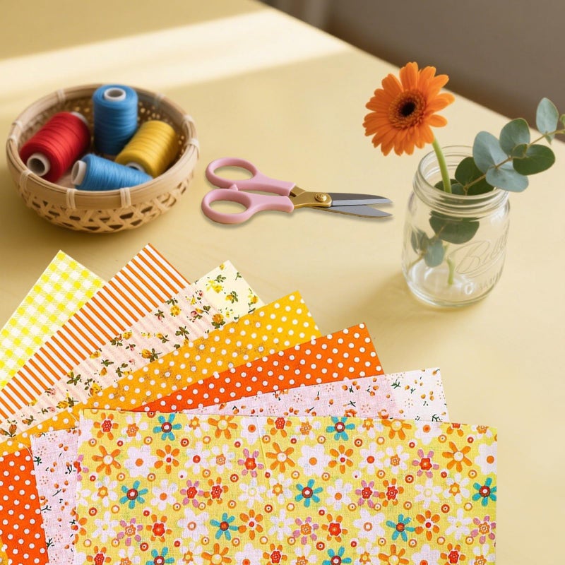 UCEHIPAW 110 Pcs 10 x 10 Inches Cotton Fabric Bundle Squares Pre Cut Patchwork Quilting Sewing Floral Printed Bundles for DIY Sewing Beginners - Image 5