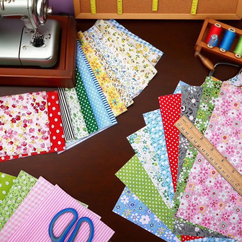 UCEHIPAW 110 Pcs 10 x 10 Inches Cotton Fabric Bundle Squares Pre Cut Patchwork Quilting Sewing Floral Printed Bundles for DIY Sewing Beginners - Image 3
