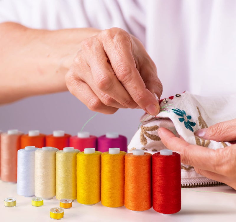 Ilauke 72Pcs Sewing Thread Kit With Prewound Bobbins - 36 Colors 550 Yard Thread For Sewing + 36 Color-Matched 50 Yard Bobbins  Ideal For Sewing Supplies And Home Crafting - Image 3