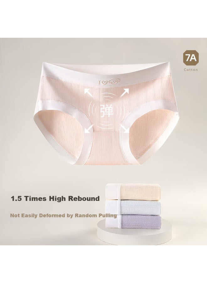 Madallo 7-pack Women's Cotton Underwear 7a Antibacterial 100% Cotton Crotch Mid-rise Seamless Breathable Teen Girls Panties - Image 4