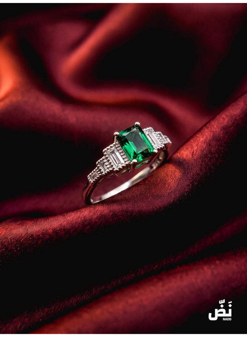 NADD Essence Ring | Luxury Women's 925 Sterling Ring with Rare Green Zircon & Crystal Stones – NADD - Image 1