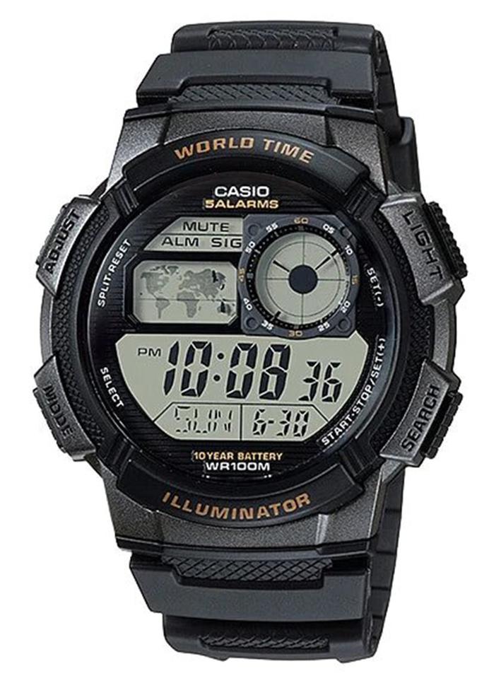 كاسيو ساعة يد رقمية للشباب طراز AE-1000W-1AVDF - 45 مم - لون رمادي رجال - Image 1