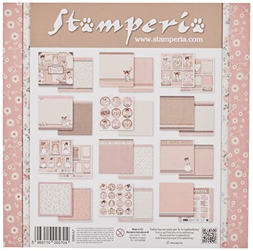 STAMPERIA INTERNATIONAL, KFT PAPER PAD 12X12 10PK LITTL GIRL, Multicoloured - Image 2