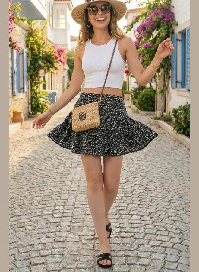 Lela Lela Elastic Waist Mini Short Skirt Women's SKIRT 5864024