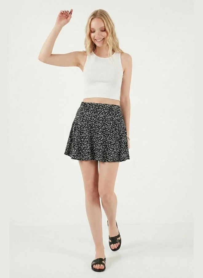 Lela  Lela Elastic Waist Mini Short Skirt Women's SKIRT 5864024 for Women | Best Price UAE