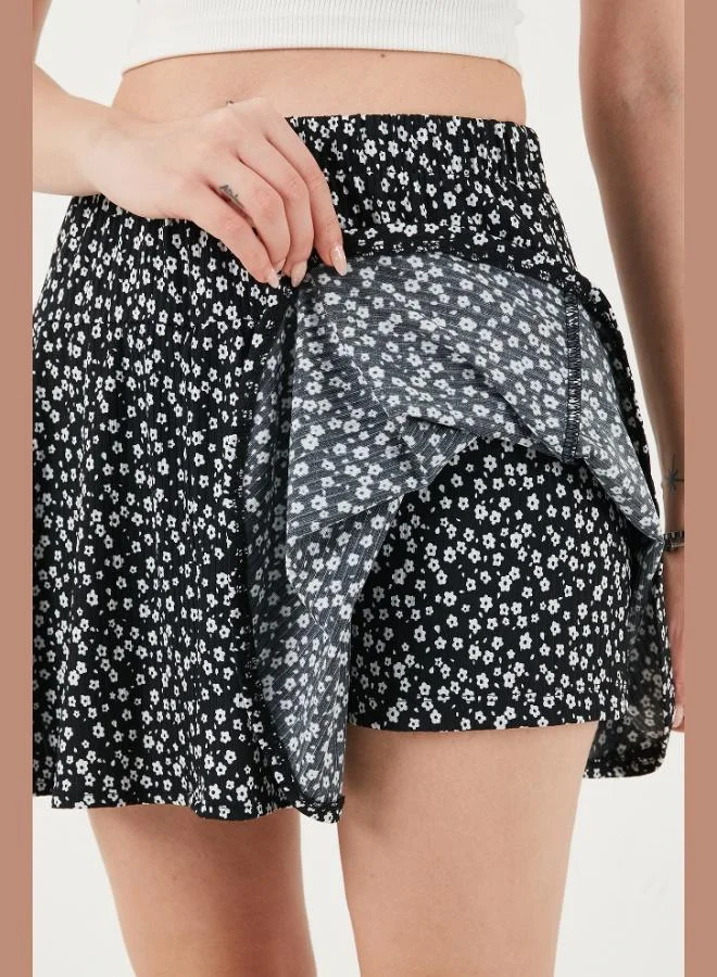 Lela  Lela Elastic Waist Mini Short Skirt Women's SKIRT 5864024 for Women | Best Price UAE