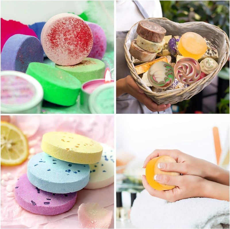 R H LIFESTYLE Silicone Round Shape Handmade 125 GMS Soap Making Molds 9 Cavity DIY Tray Multicolor. (Round 26 x 26 x 3 CMS) - Image 3