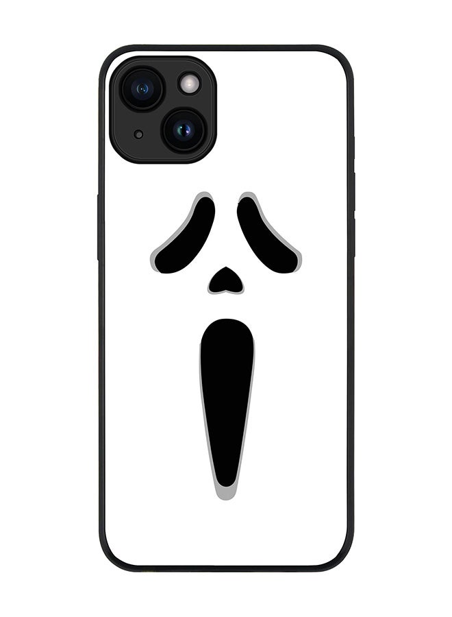 Stylizedd Cover for iPhone 15 Case Rugged Black Slim fit Soft Flexible Anti Drop TPU Gel Thin Protective Phone Cases - Scream - Image 1