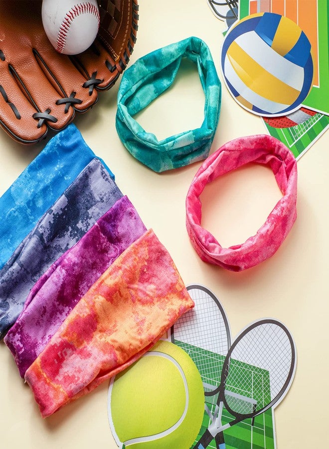 Jerify 12 Pieces Girls Sports Headbands Athletic Sweatbands Sport Hairbands Elastic Wicking Headband for Youth Kids Boys Girls Children Teenagers(Tie Dye) - Image 4