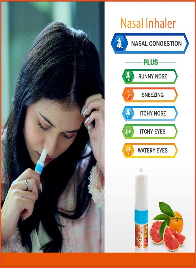 Natural Solution Pink Salt Aromatherapy Nasal Inhaler with Refreshing Blood Orange Essential Oils, Natural remedy for Sinus Relief, Allergies, Headaches, Cold, Flu & Congestion - 0.68 Oz - Image 5