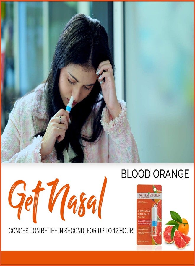 Natural Solution Pink Salt Aromatherapy Nasal Inhaler with Refreshing Blood Orange Essential Oils, Natural remedy for Sinus Relief, Allergies, Headaches, Cold, Flu & Congestion - 0.68 Oz - Image 3