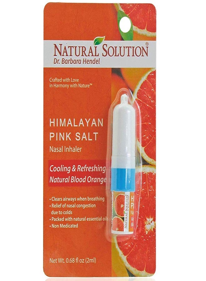 Natural Solution Pink Salt Aromatherapy Nasal Inhaler with Refreshing Blood Orange Essential Oils, Natural remedy for Sinus Relief, Allergies, Headaches, Cold, Flu & Congestion - 0.68 Oz - Image 1