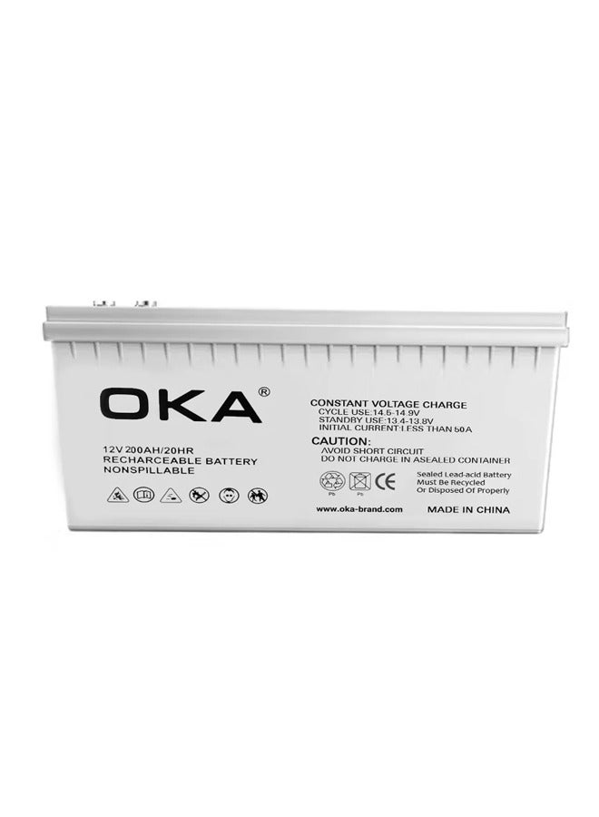 OKA Solar Cell Gel Battery Made of High Quality Material 12V –200Ah - Image 2
