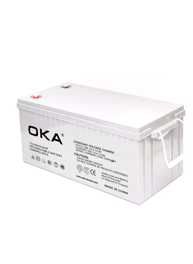 OKA Solar Cell Gel Battery Made of High Quality Material 12V –200Ah - Image 3