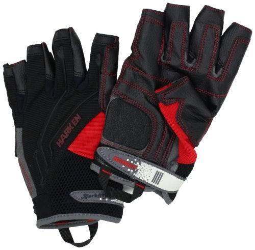 HARKEN Premium Sailing Protective Gloves Men's 3/4 Finger Reflex, Black, X-Large, Model 2083XL - Image 5