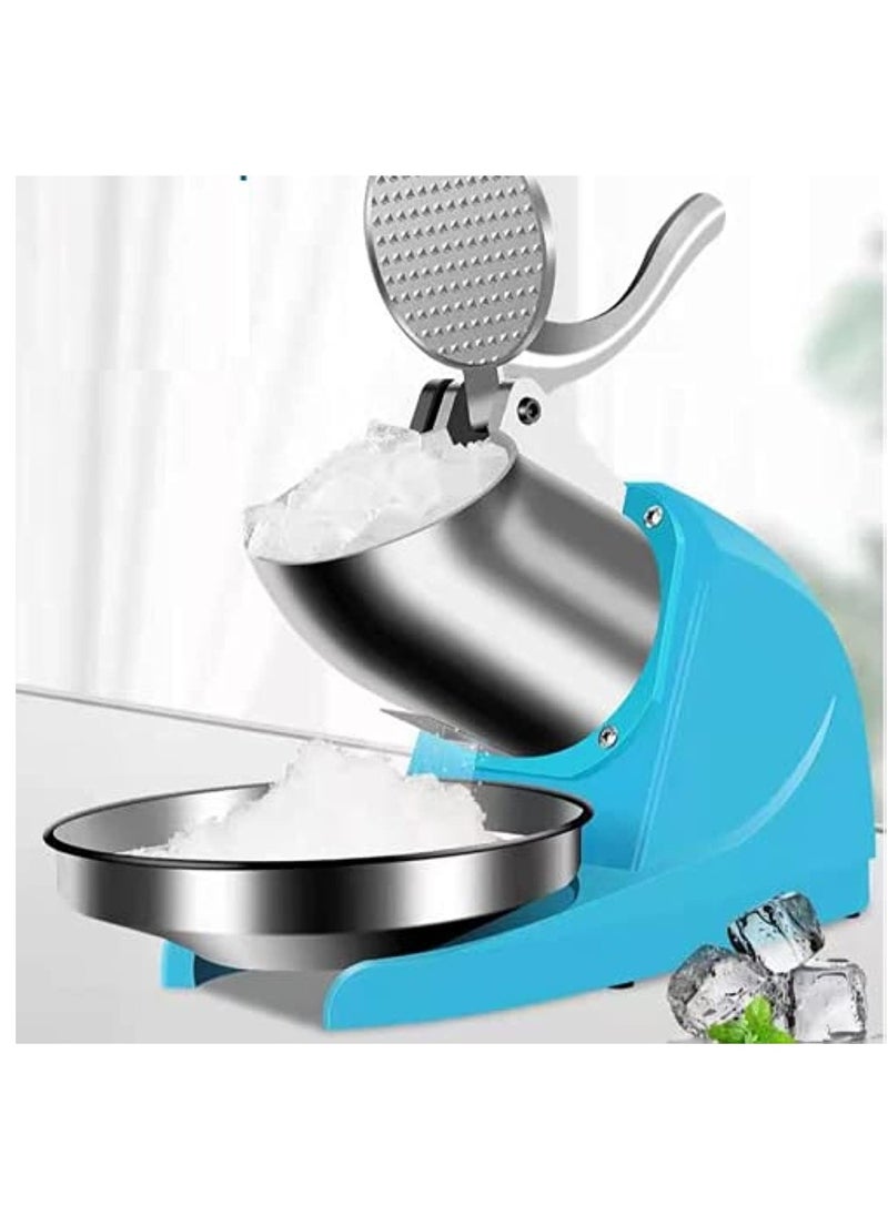 LETWOO LETWOO Triple Blade Electric Ice Shaver Crusher Machine Stainless Steel Snow Cone Maker for Ice Cream Cold Drinks Fruit Dessert and Cocktail 100Kg Per Hour  - Image 1