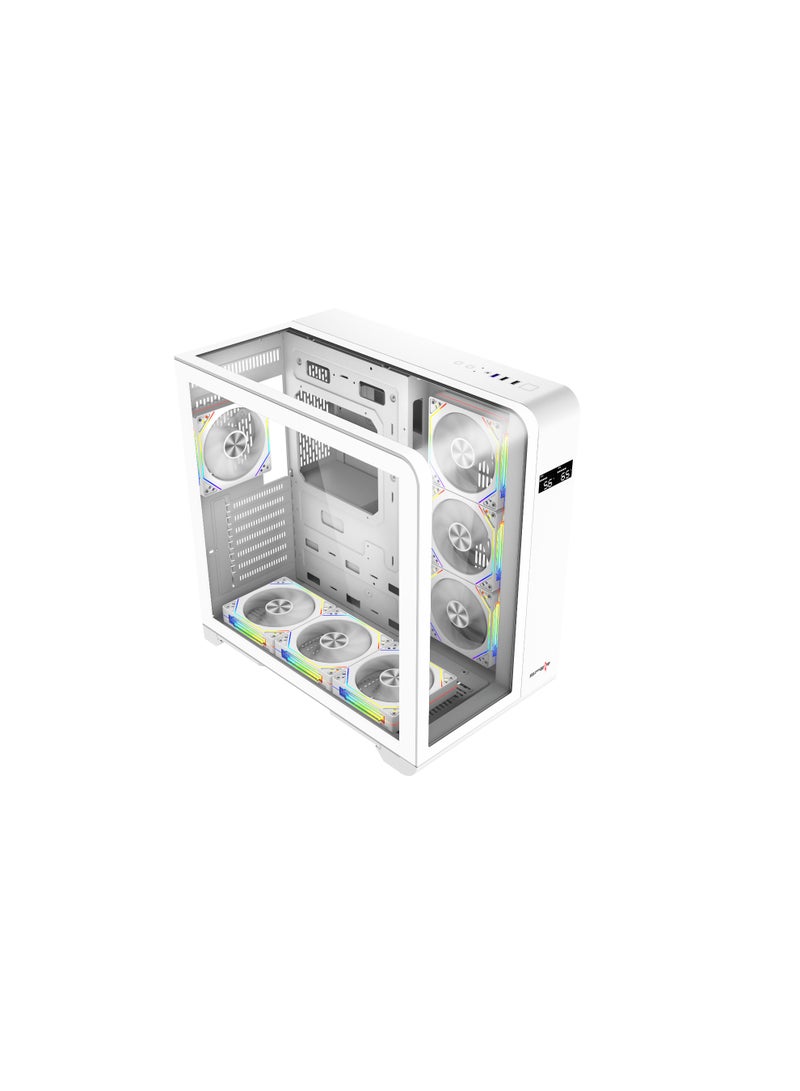 Spear Pc MeerPro ATX Mid Tower PC Case – Tempered Glass Case, 410mm GPU Support, 360mm Water Cooling, 7 Expansion Slots, Supports ATX/M-ATX/ITX, Multiple Fan Positions 7 ARGB FANS Included,PWM FAN HUB - Image 5