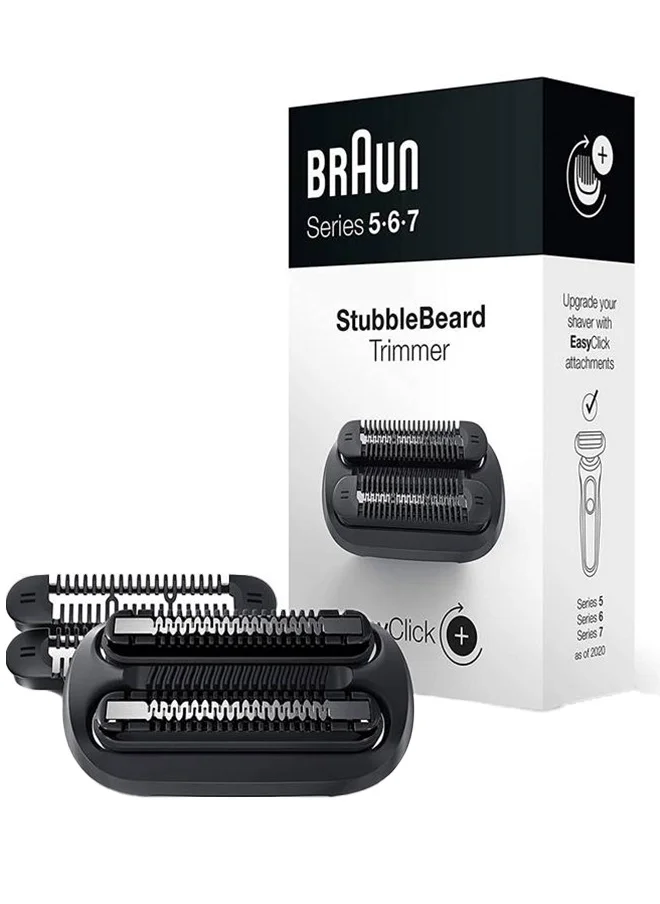 براون Easy Click Stubble Beard Trimmer Attachment For New Generation Series 5 6 And 7 Electric Shaver With Four Different Stubble Lengths Black 08-3Dbt