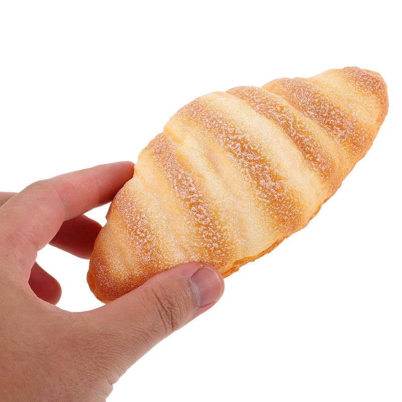 Tofficu 3 Pieces Artificial Croissant Faux Bread Props For Photography Display - Image 5