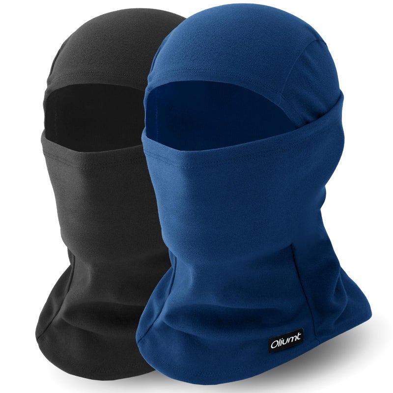 Oliumt Balaclava Ski Mask, Warm, Breathable & Lightweight, Full Coverage Fleece Winter Face Mask for Men & Women (Black,Royal Blue) - Image 1