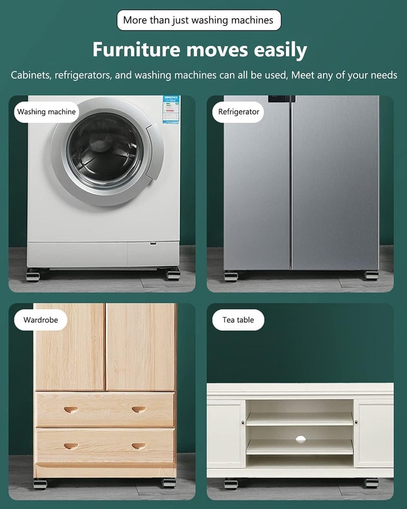 MOHAK MOHAK Multifunction Heavy Duty Moving Washing Machine Stand Movable Washing Machine Base Fridge Dolly Refrigerator Stand Load Capacity 300 KG  - Image 4