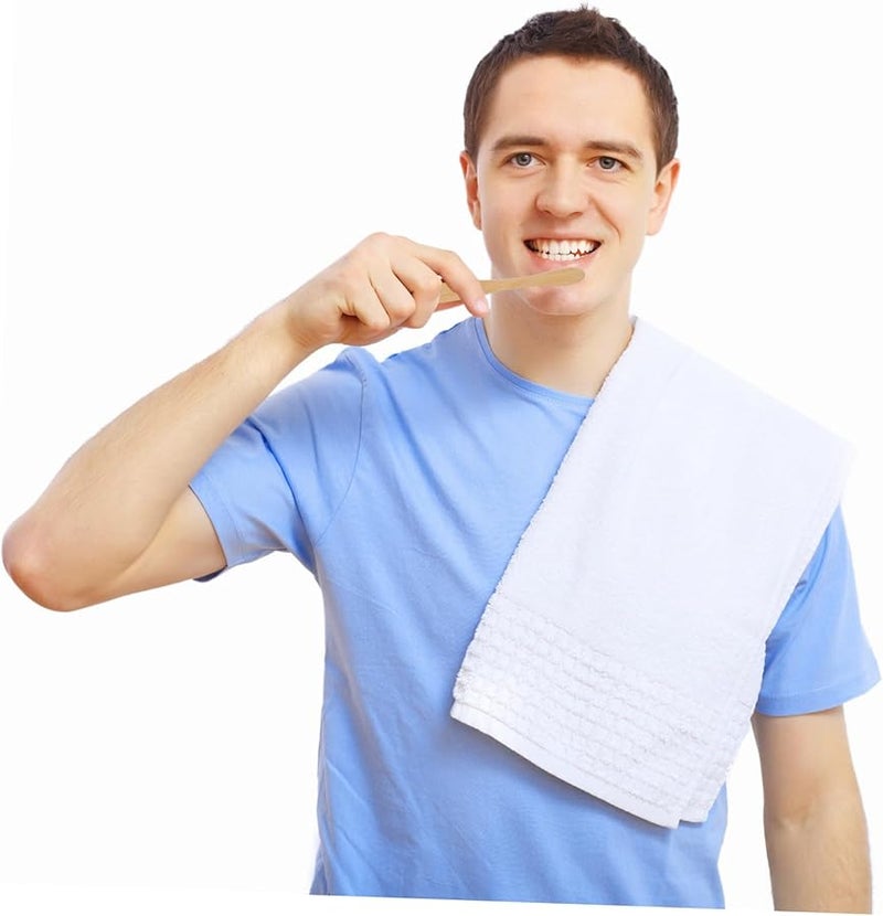 مجموعة فرش أسنان من الفحم النباتي 10 قطع، شعيرات ناعمة، مقبض خشبي طبيعي للبالغين - Image 5