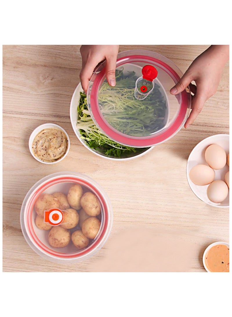 Ceramic 3-Piece Bowl Set with Airtight Lids – Floral Design No. 1 – Prep, Store, and Serve – Ideal for Soups, Salads, Fruits, and More