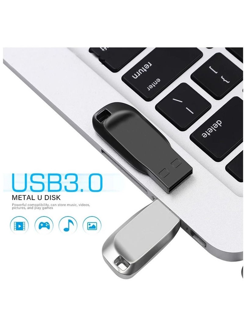 512GB USB 3.0 High speed Flash Metal Pen Drive Waterproof Silver - Image 3