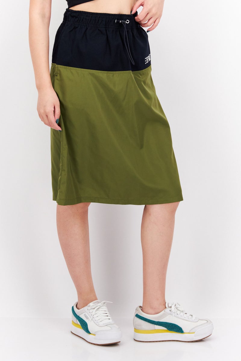ESPRIT Women Brand Logo Midi Skirt, Black - Image 1