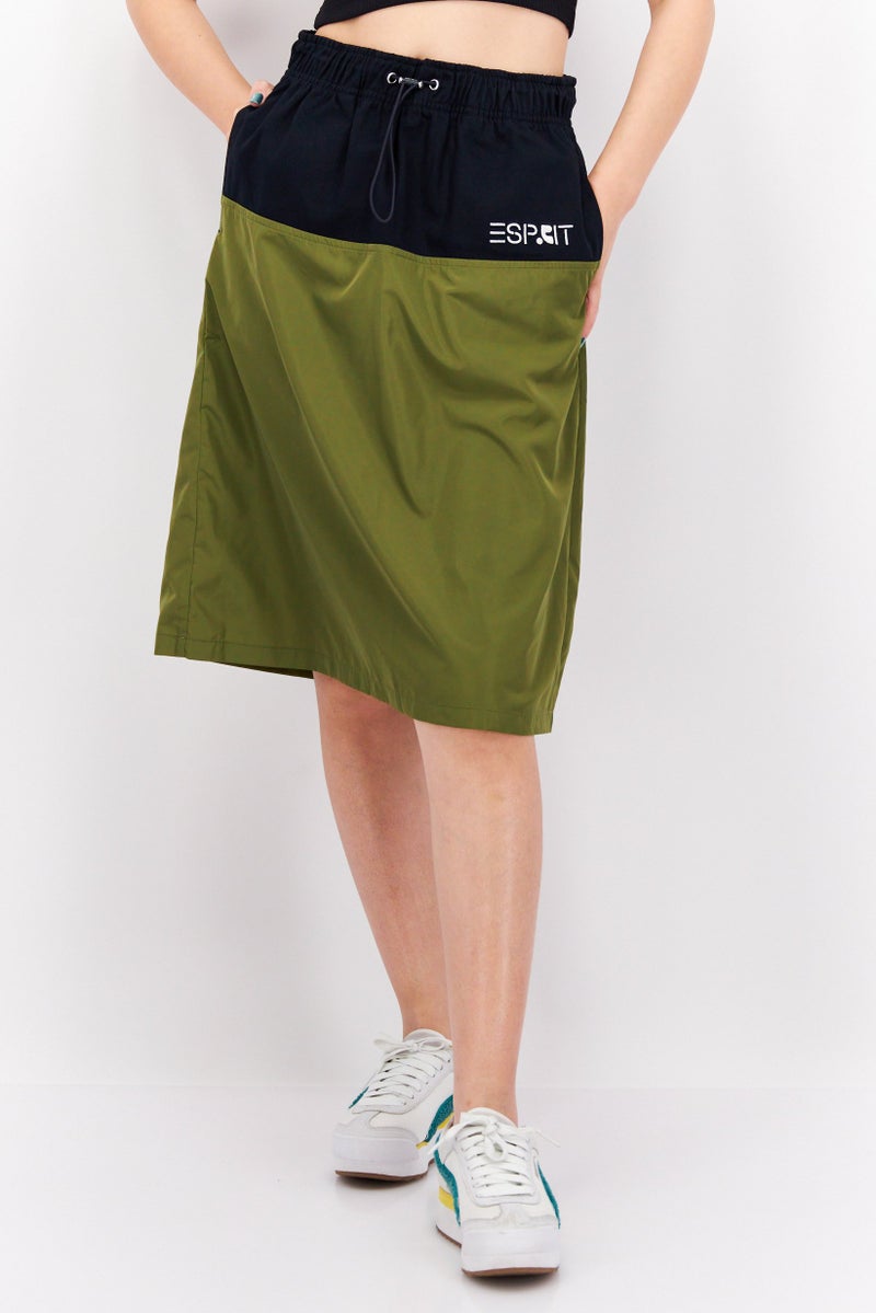 ESPRIT Women Brand Logo Midi Skirt, Black - Image 2