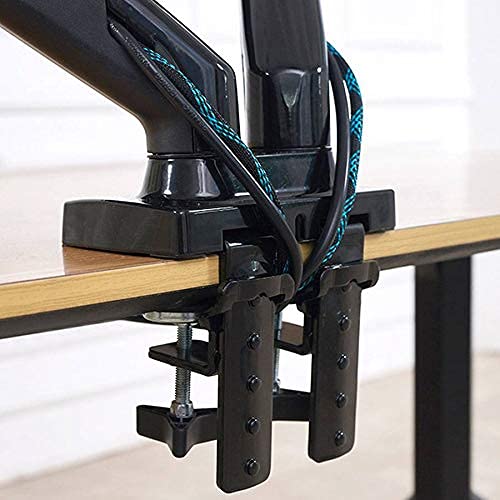 Gadget Wagon 17-27 Inch Gas Strut Dual Two 2 Screen Monitor Bracket TV Mount Desk Table Top Stand F160 - Image 3