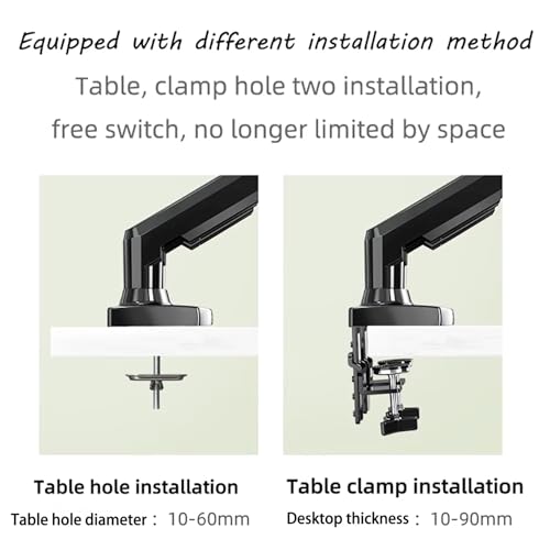 Gadget Wagon 17-27 Inch Gas Strut Dual Two 2 Screen Monitor Bracket TV Mount Desk Table Top Stand F160 - Image 5