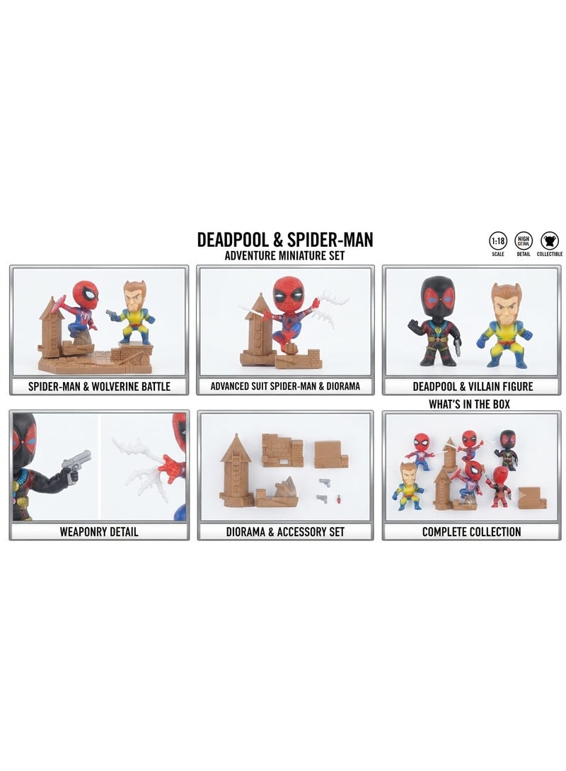 MARVEL Deadpool Wolverine Spider-Man Action Figures Set, Premium Superhero Character Figures for Kids & Collectors, Detailed Display Toys for Imaginative Play, Stylish Character Gift Set for Fans of Action Figures Ages 3+ - Image 2