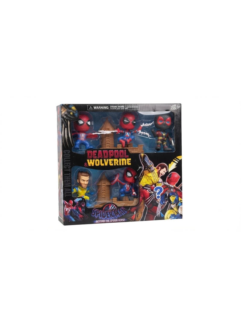 MARVEL Deadpool Wolverine Spider-Man Action Figures Set, Premium Superhero Character Figures for Kids & Collectors, Detailed Display Toys for Imaginative Play, Stylish Character Gift Set for Fans of Action Figures Ages 3+ - Image 1