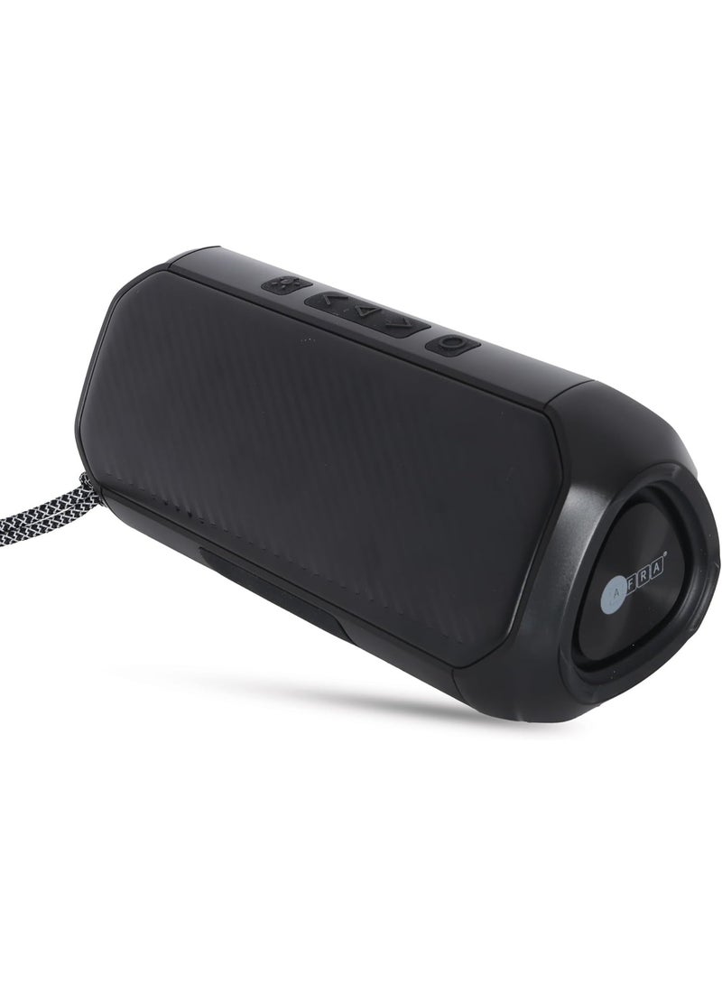 عفرا مكبر صوت بلوتوث، 24 واط، أسود، هيكل بلاستيكي، صوت جهير فائق، إضاءة RGB، مقاوم للماء IPX4، بطارية قابلة لإعادة الشحن 3.7 فولت/2000 مللي أمبير/ساعة، AF-0024BSBK، ضمان لمدة عامين - Image 2