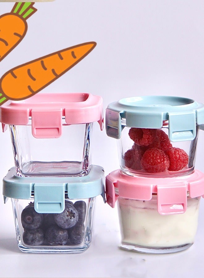 Jourvent Food Supplement Box ( Snack, Reusable Small Containers, Breast Milk, Fridge, Freezer, Microwave & Dishwasher Safe, Essential Must Have for Infants . Baby Food Containers, Reusable Infant Food Storage Jars, Small Snack Container with Lids for Infant & Babies, Microwave & Dishwasher Friendly - Image 4
