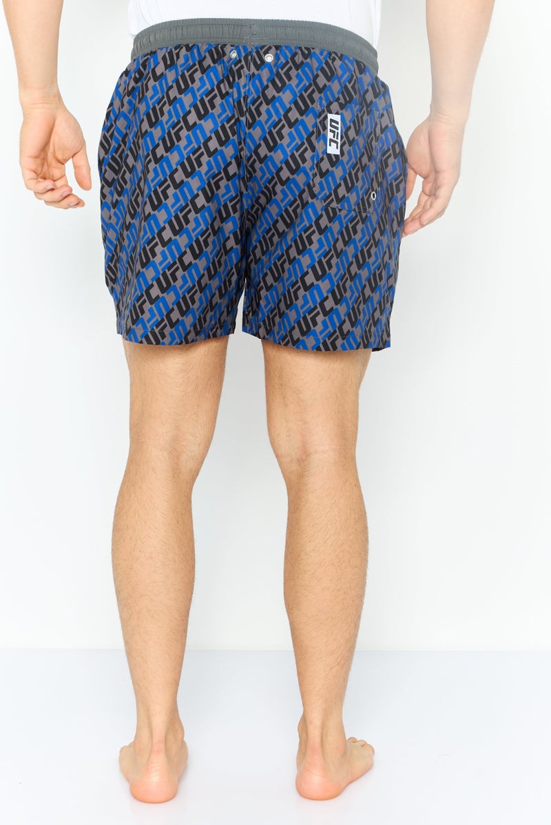 Ufc Men All Over Print Board Shorts, Grey - Image 3