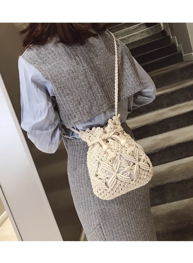 RICH String Knitted Tassel Bag Beach Women's Bag Woven Bag Custom Straw Woven Bag - Image 2