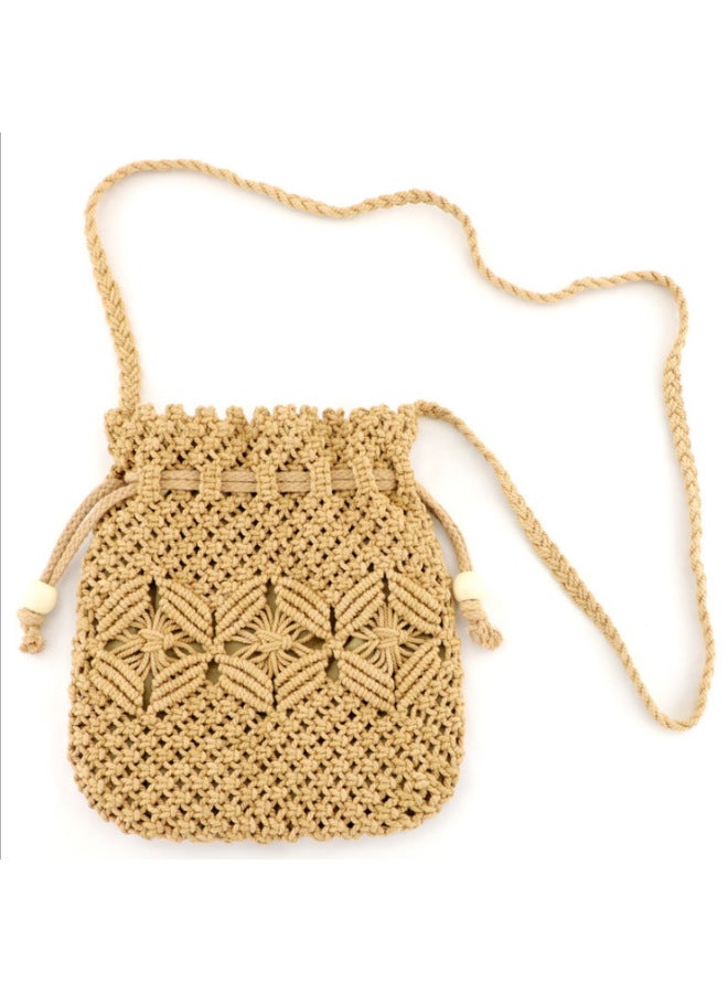 RICH String Knitted Tassel Bag Beach Women's Bag Woven Bag Custom Straw Woven Bag - Image 5