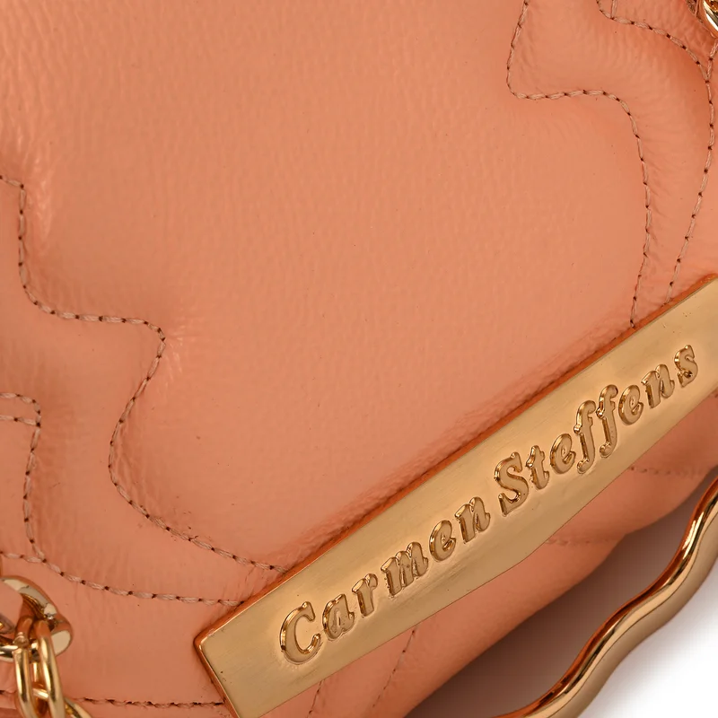 Carmen Steffens  Quilted Bag Chain Peach for Women | Best Price UAE