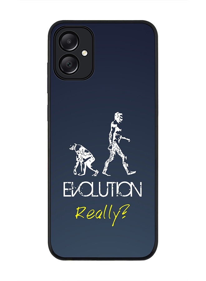 Stylizedd Rugged Black edge case for Samsung Galaxy A05, Slim fit Soft Case Flexible Anti Drop TPU Gel Thin Cover- Evolution, Really (Grey) - Image 1