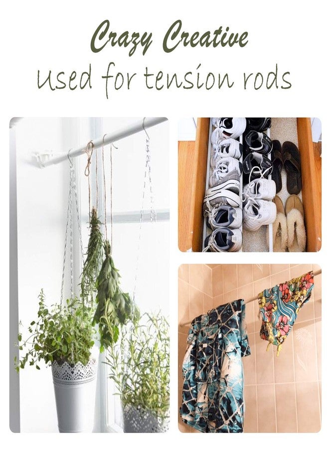 MJRASG 12 Pack Tension Rods for Windows 28 to 48 Inch Spring Tension Rod Adjustable Metal No Drill Curtain Rod for Windows, Shower, Door, Kitchen (White, 12 Pack) - Image 2