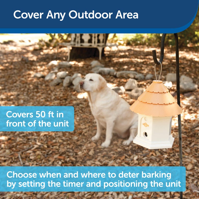 PetSafe PetSafe Deluxe Outdoor Ultrasonic Bark Control - Elite No Barking Deterrent for All Dog Sizes - Up to 1/4 Acre (50 ft) Coverage - Weatherproof - Timer for Scheduled Activation - Bird House Design  - Image 5