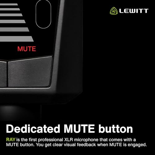 Lewitt RAY Microphone with Autofocus for Your Voice - Mute by Distance and Mute Button - for Podcasts, Streaming, Content and Music in Studio Quality - 1" Studio Condenser Capsule - Image 2