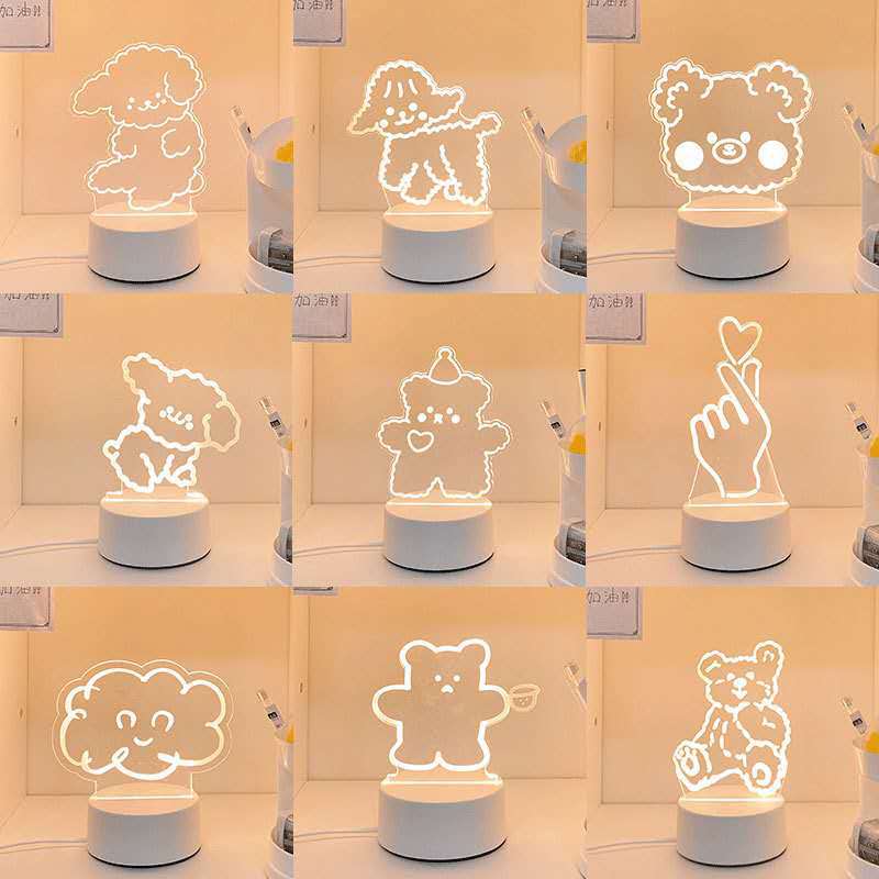 Gift Table Lamp Event Gift Battery Night Light Touch Remote Control Colorful Acrylic 3D Small Led Light - Image 2